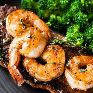 Surf and Turf (NY Steak and Shrimp)
