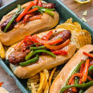 Air Fryer Brats (in hoagies)