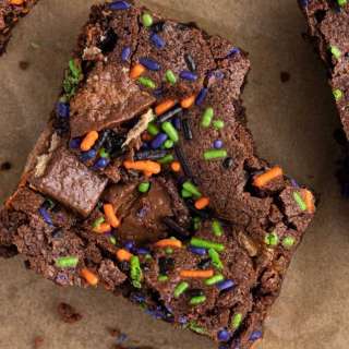 Halloween Brownies (Leftover Candy Brownies)