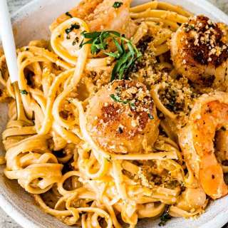 Scallop and Prawn Cream Pasta