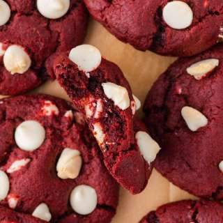 Red Velvet White Chip Cookies