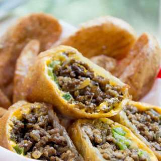Philly Cheesesteak Egg Rolls