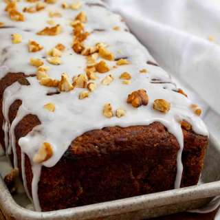Iced Banana Nut Bread