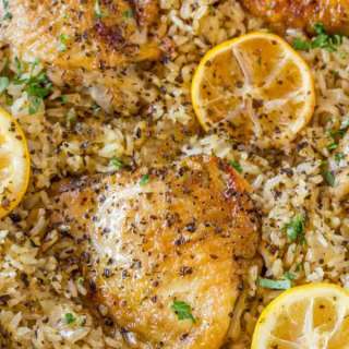 One Pot Greek Chicken and Rice